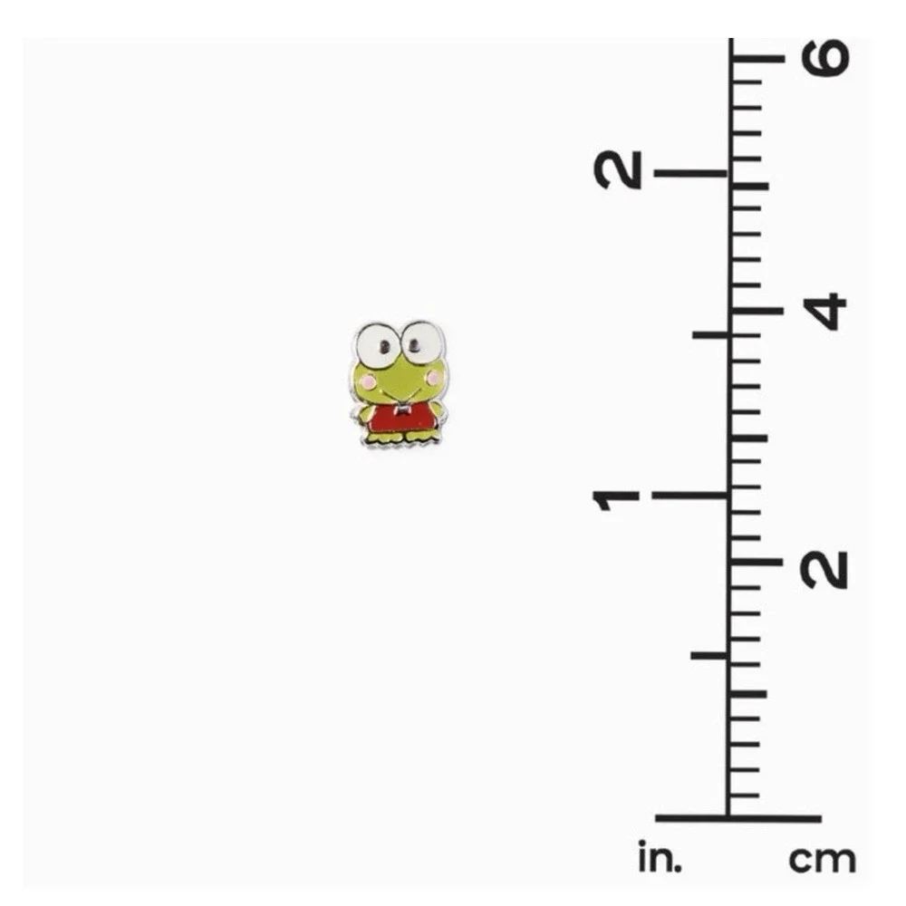 Keroppi Sterling‎ Silver Plated Charm Earrings Kawaii Anime NEW